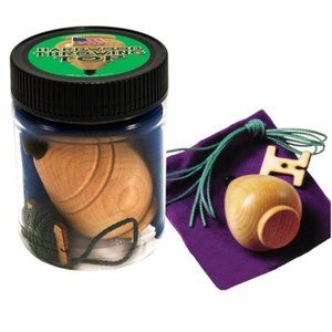 🥳3/20🥳 Hardwood Throwing Top - MADE IN USA  - Purple Pouch